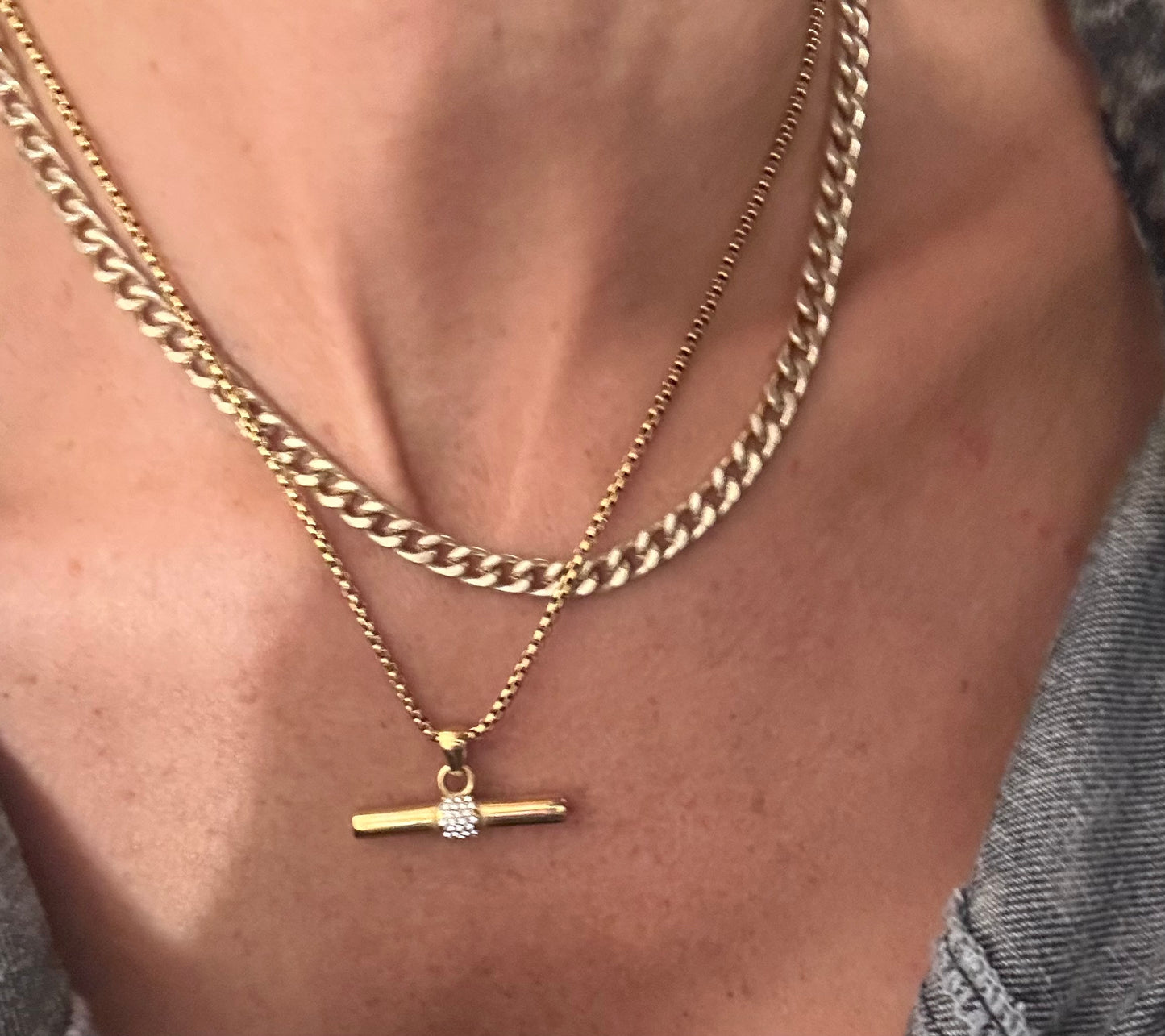 Necklace - Crystal Bar