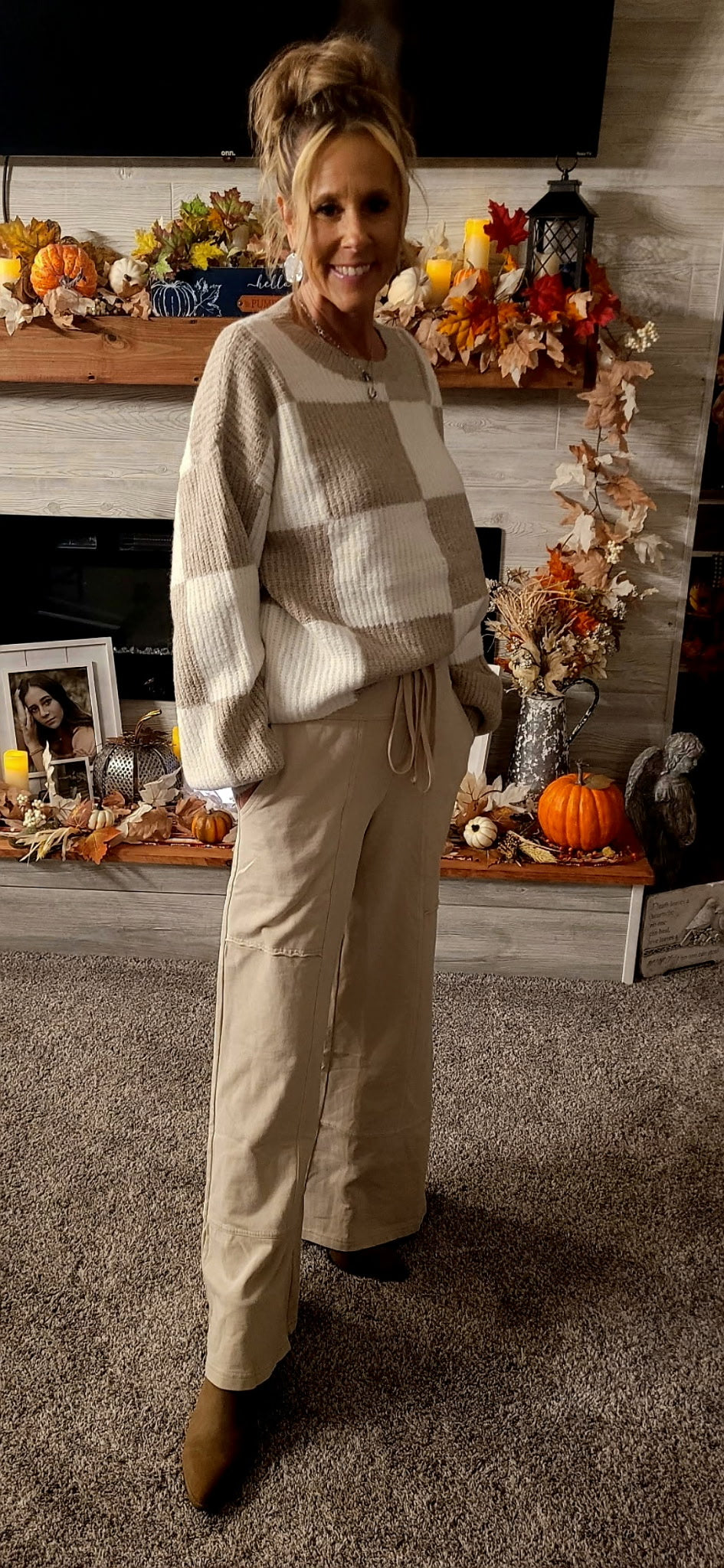 Wide Leg Pants - Oatmeal