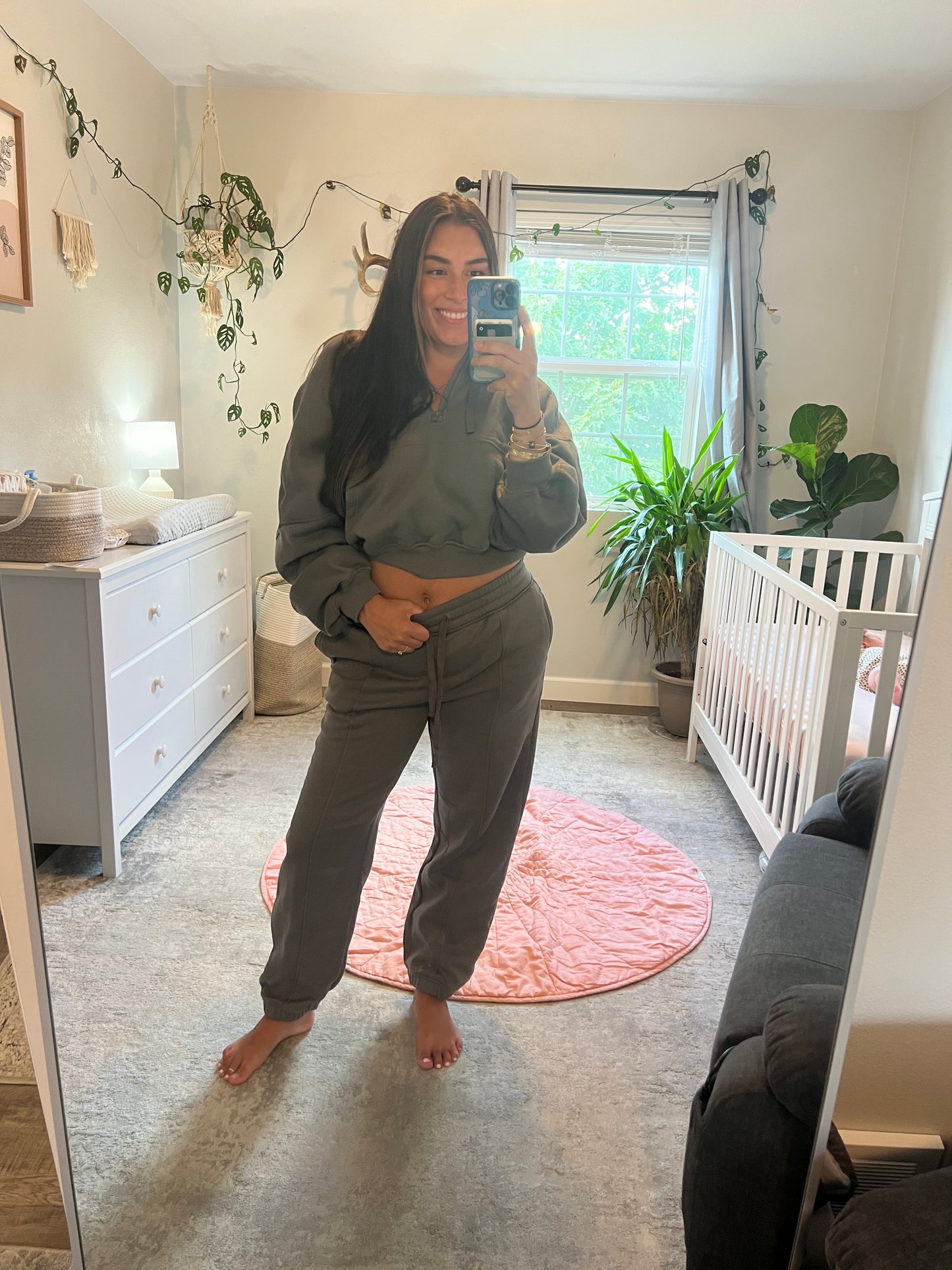 Fleece Sweatshirt and Sweatpants Set