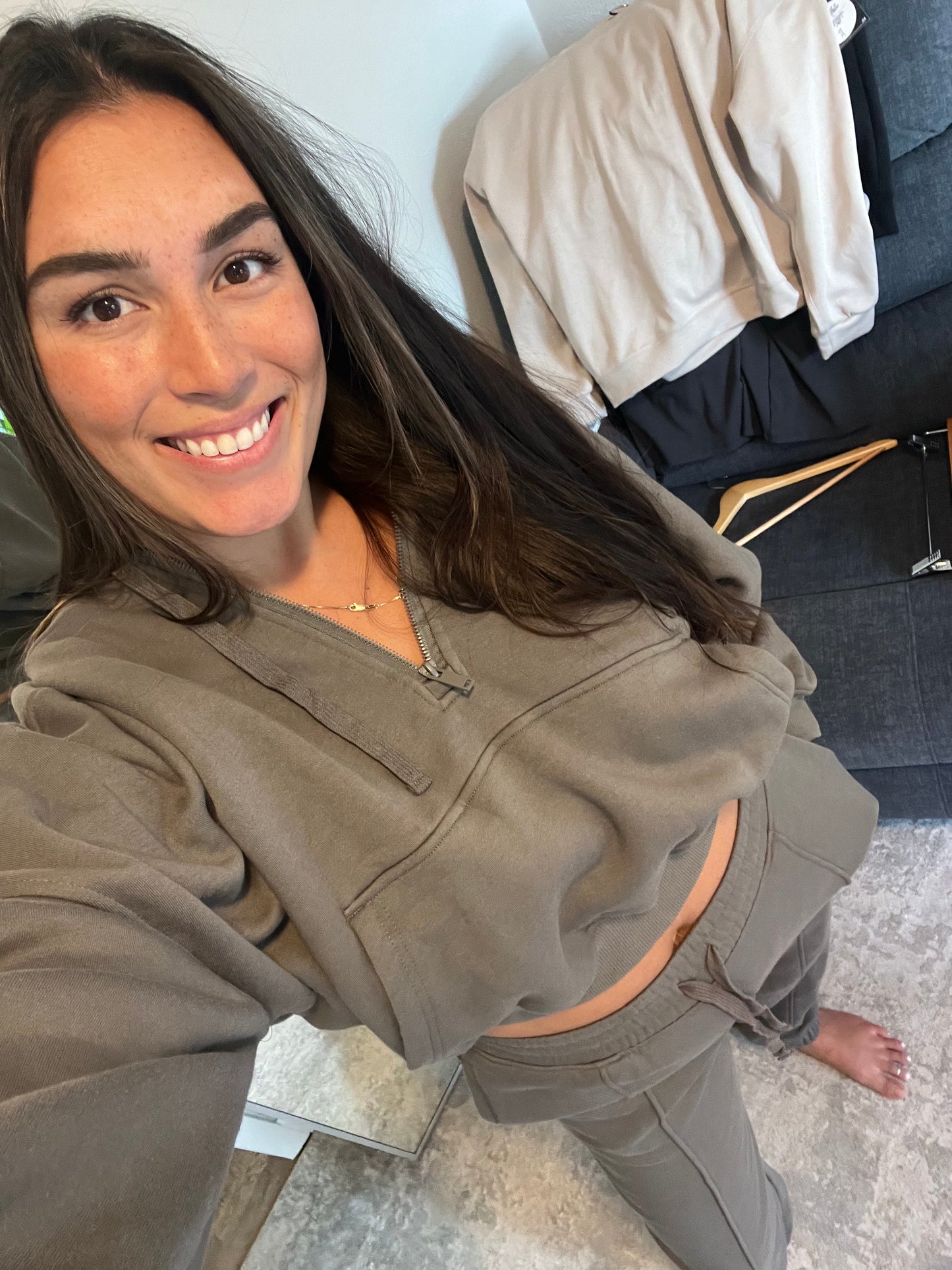 Fleece Sweatshirt and Sweatpants Set