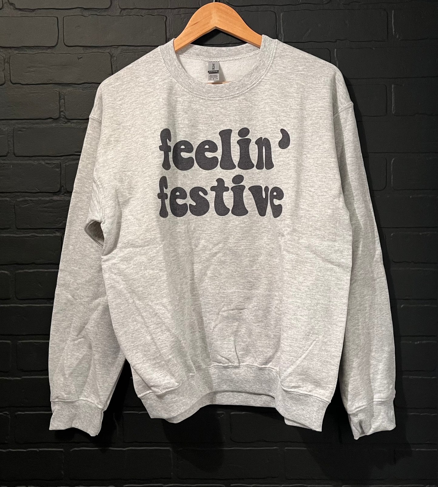 Sweatshirt - Feelin Festive - Ash