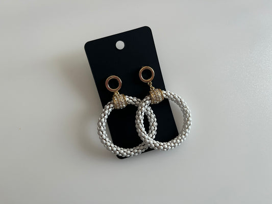 Earrings - Shimmering - White