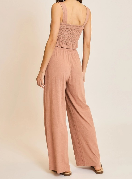 Crinkle Knit Top and Pants Set