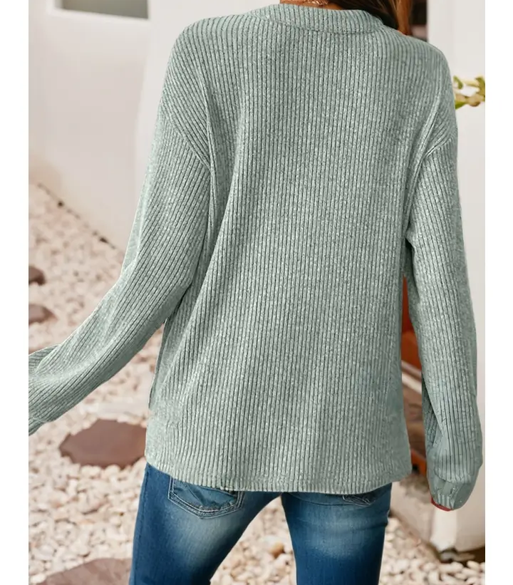 Drop Shoulder Henley