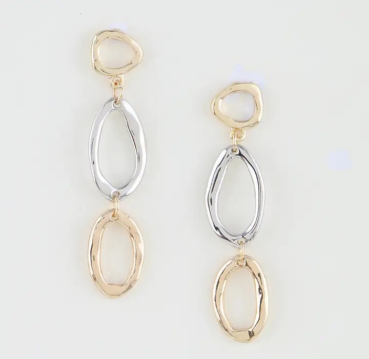 Earrings - Two Toned Loop