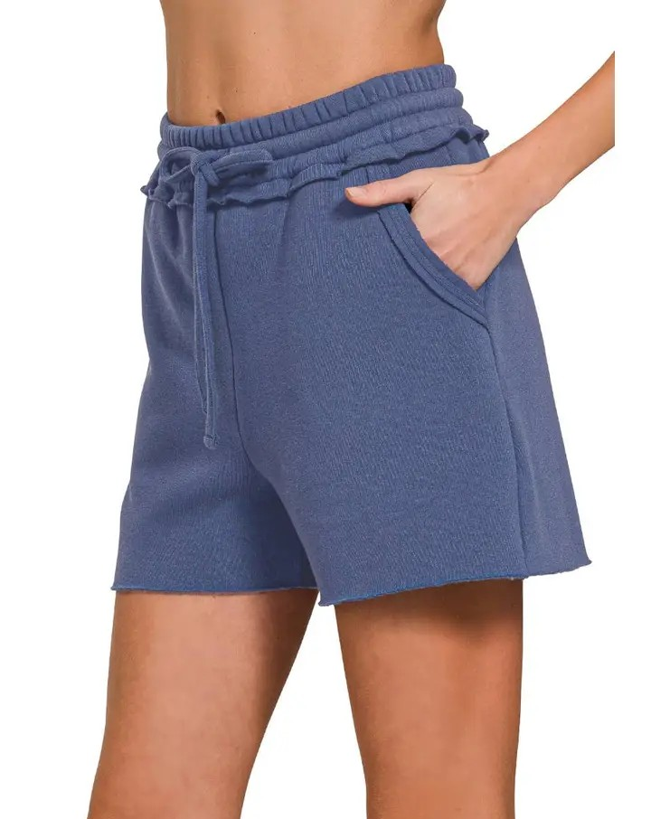 Fleece Shorts - Blue Indigo