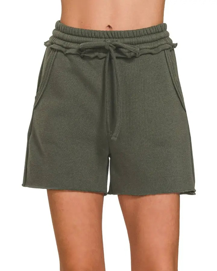Fleece Shorts - Dark Olive