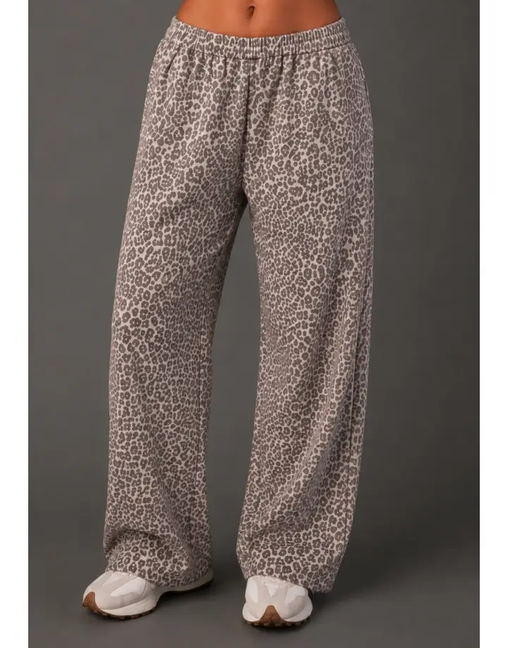 Fleece Sweatpants - Leopard