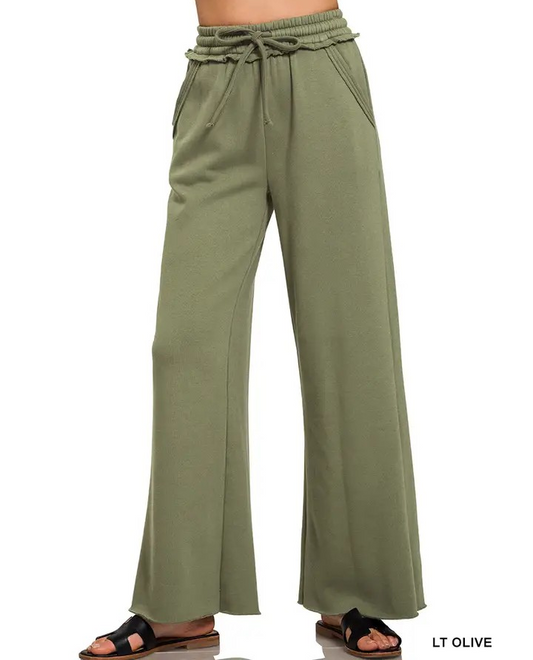 Fleece Pants - Light Olive
