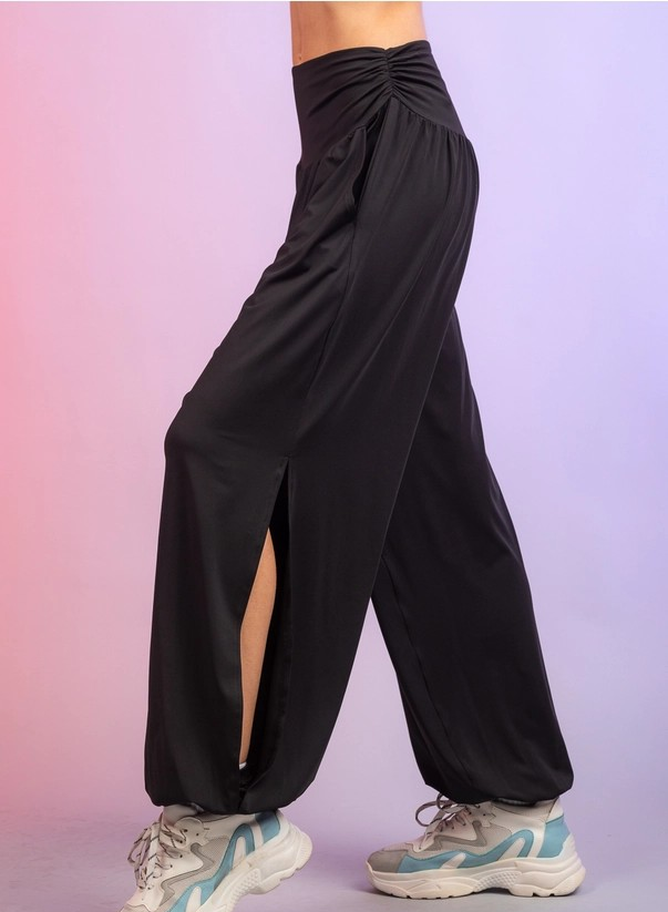High Waisted Harem Pants - Black