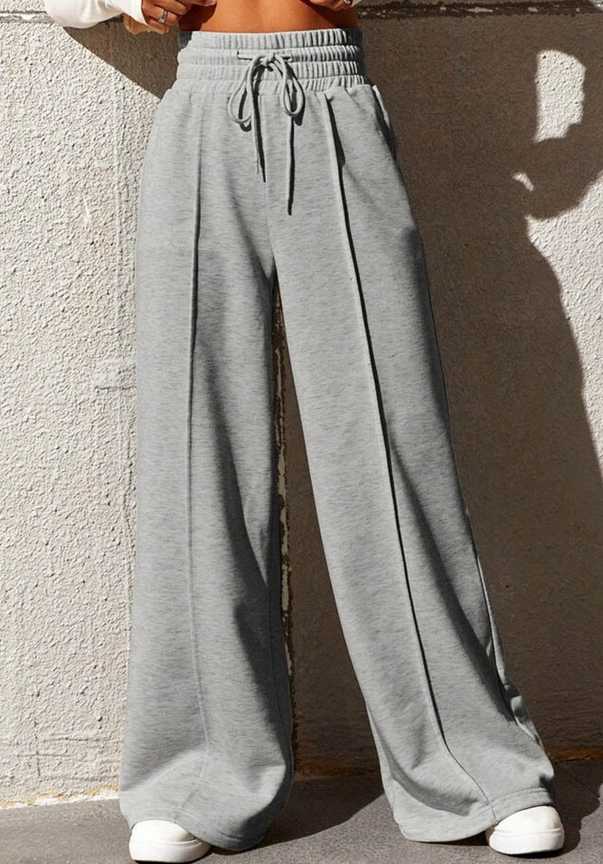 Wide Leg Pants - Gray