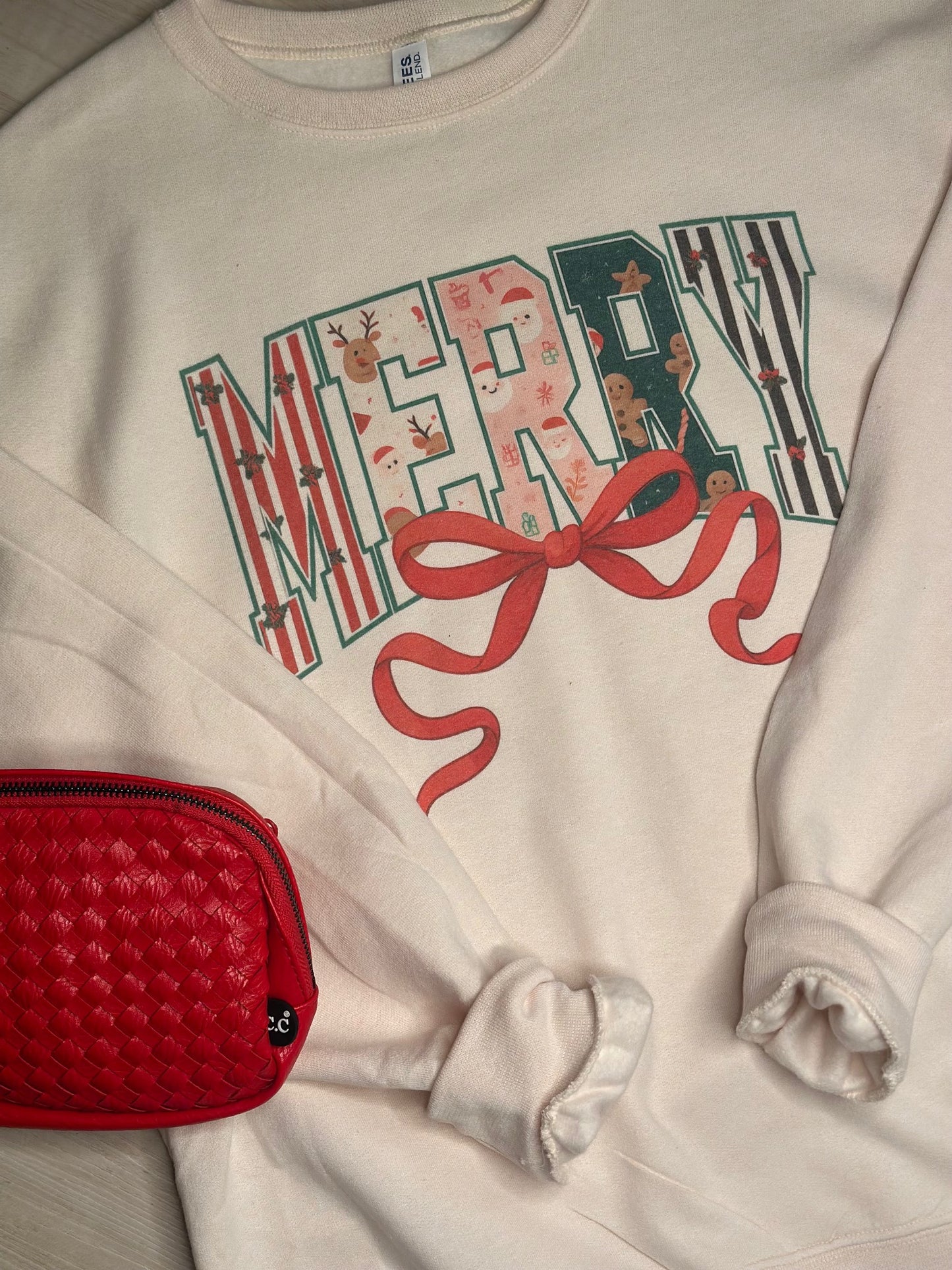 Sweatshirt - Merry with Bow