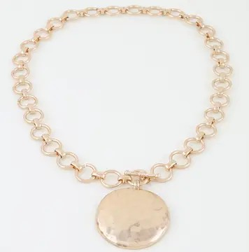 Necklace - Hammered Disc