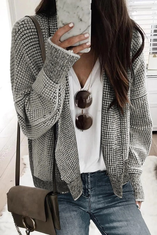 Open Front Cardigan - Cream