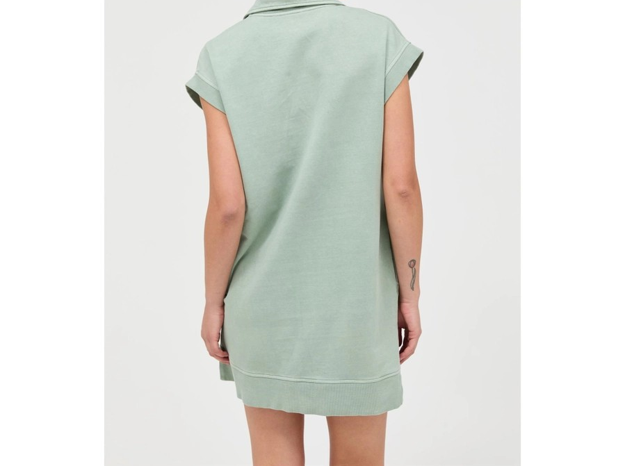 Quarter Zip Dress - Sage