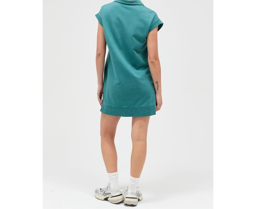 Quarter Zip Dress - Teal