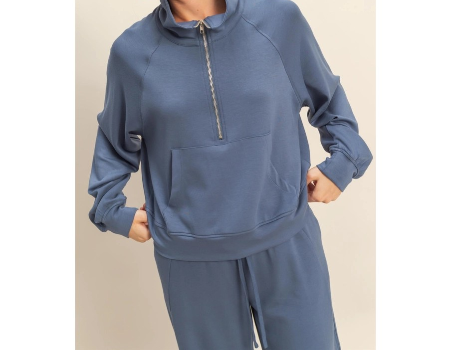 Scuba Knit Quarter Zip Top and Pants