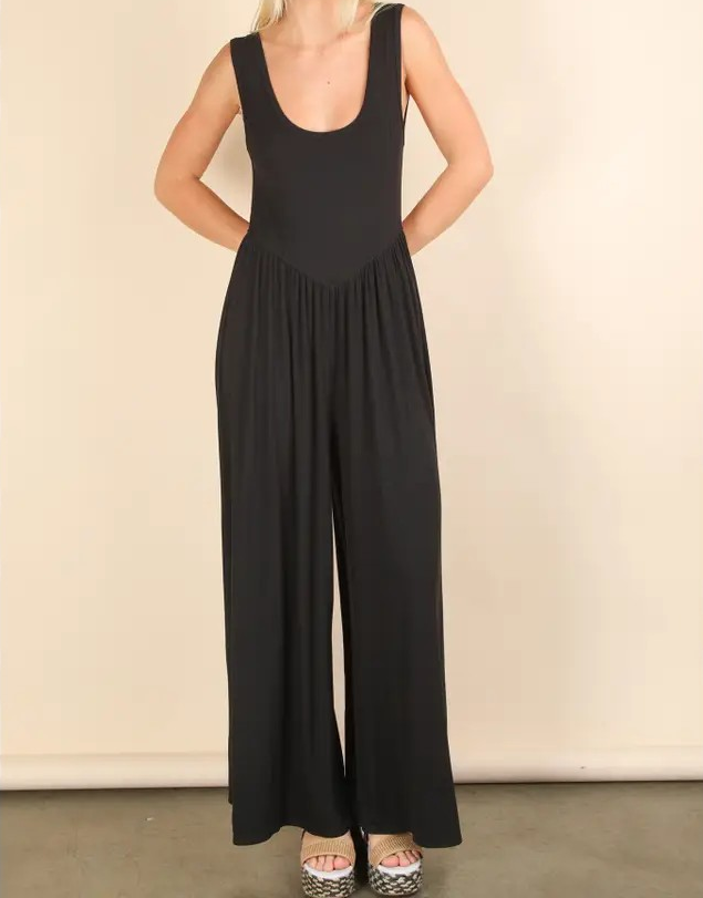 Ribbed Sleeveless Jumpsuit