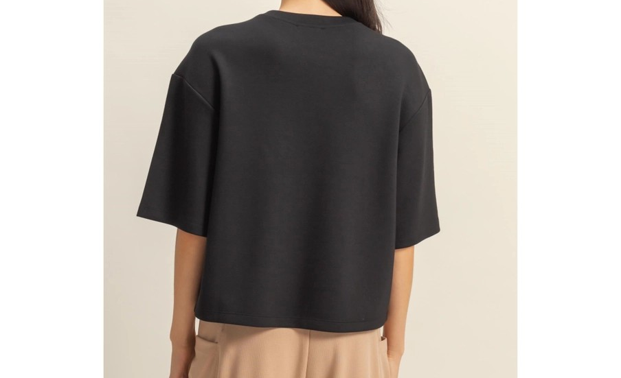 Short Sleeve Scuba Knit Top and Pants