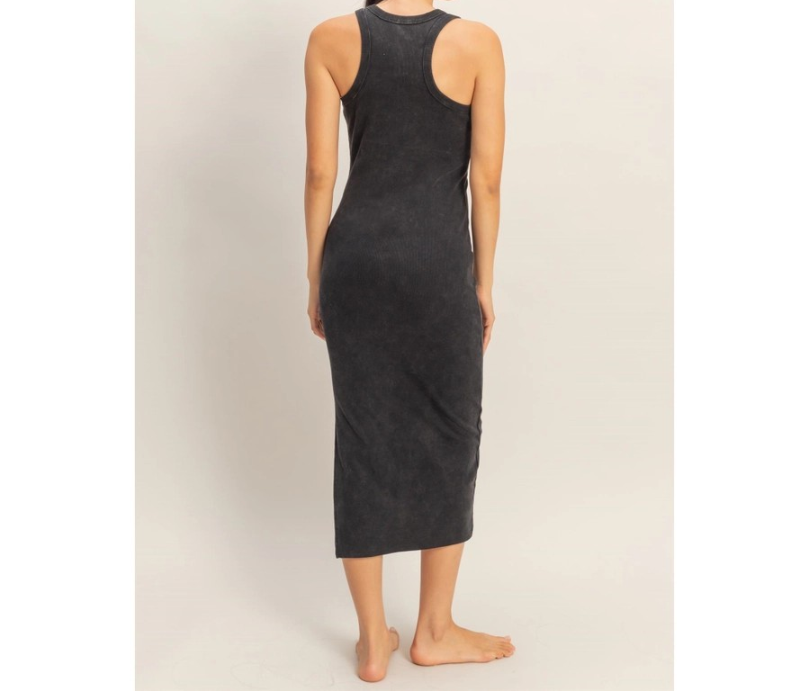 Sleeveless Midi Dress - Black