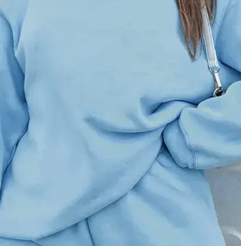 Sweatshirt and Shorts Set - Baby Blue
