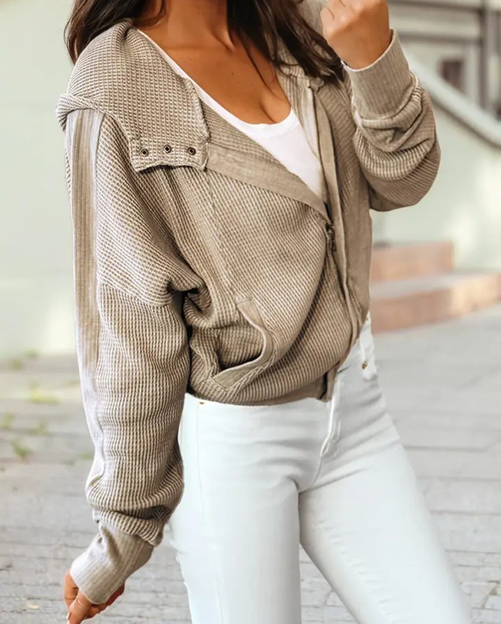Zip Up Hooded Sweatshirt