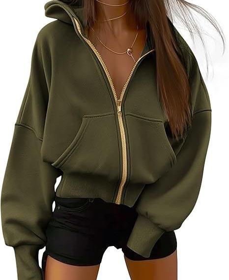Zip Up Hooded Sweatshirt