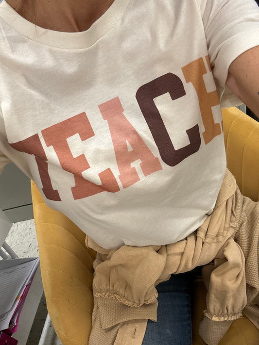 Graphic Tee - Teach (Cream)