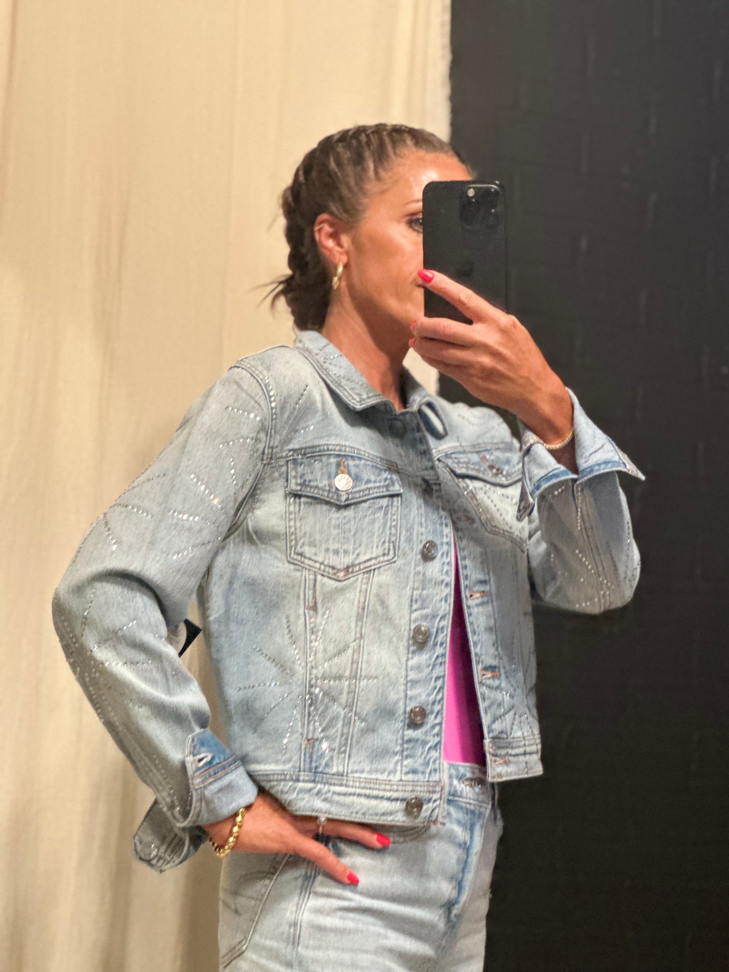 Denim Jacket - Rhinestone