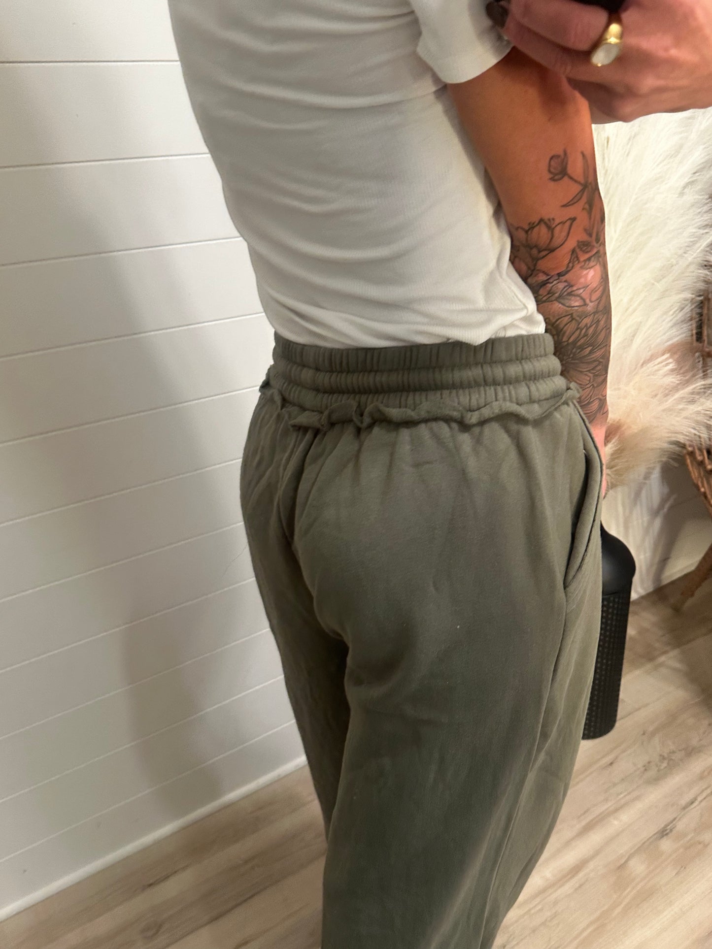 Fleece Pants - Light Olive