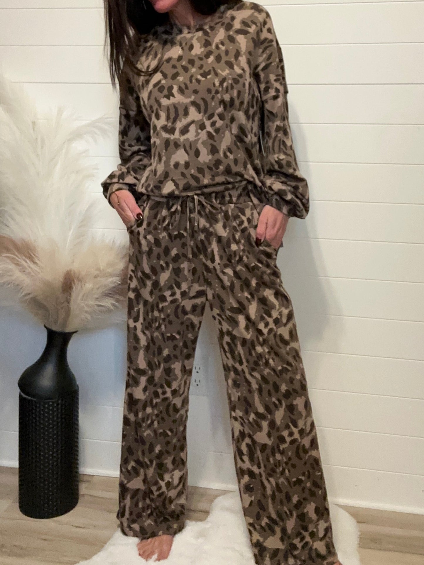 Leopard Print Set - Brown