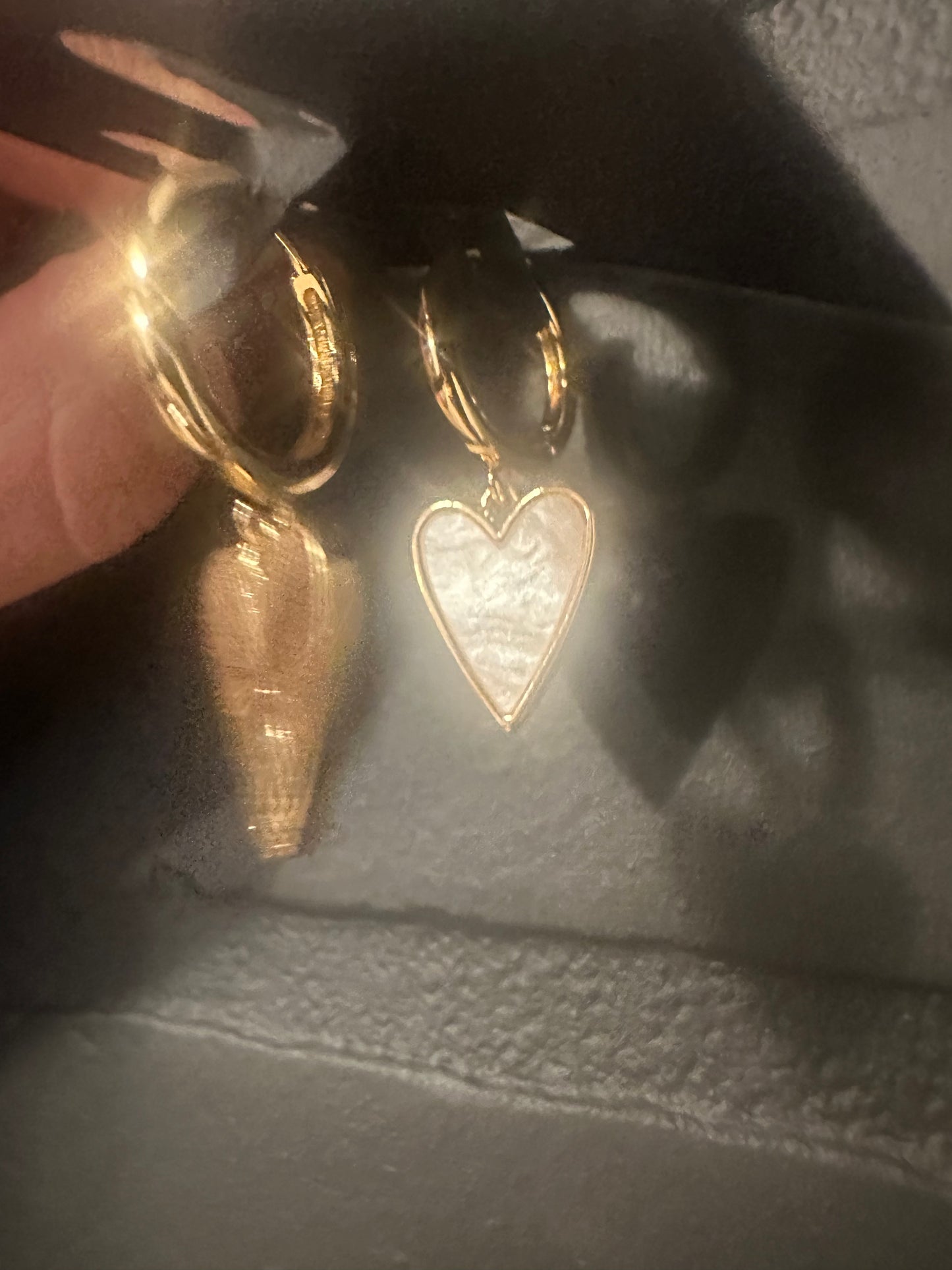Earrings - Pearl Heart
