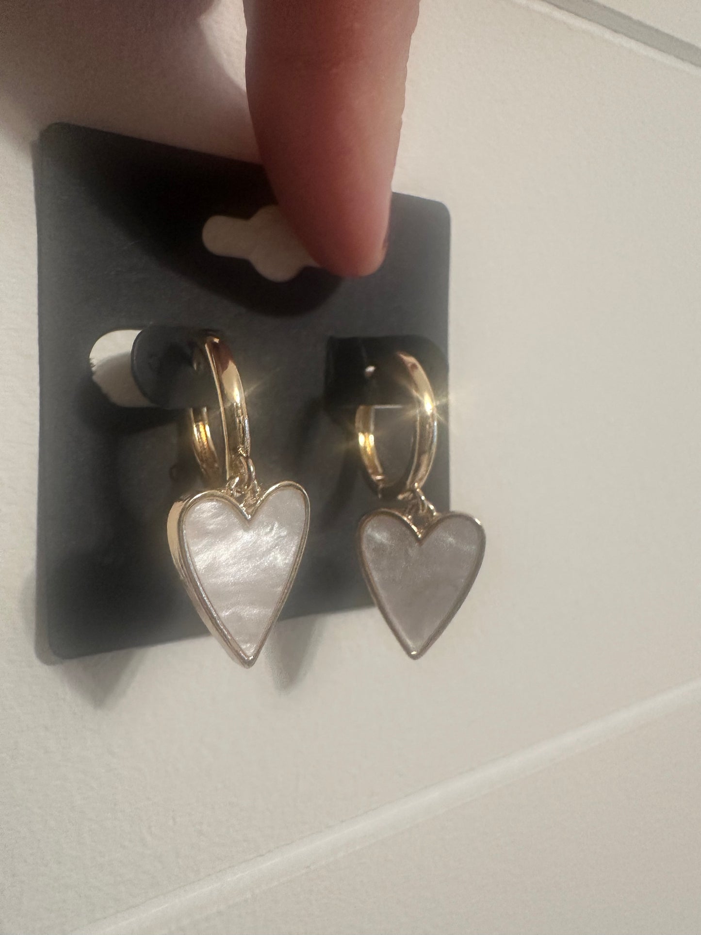 Earrings - Pearl Heart