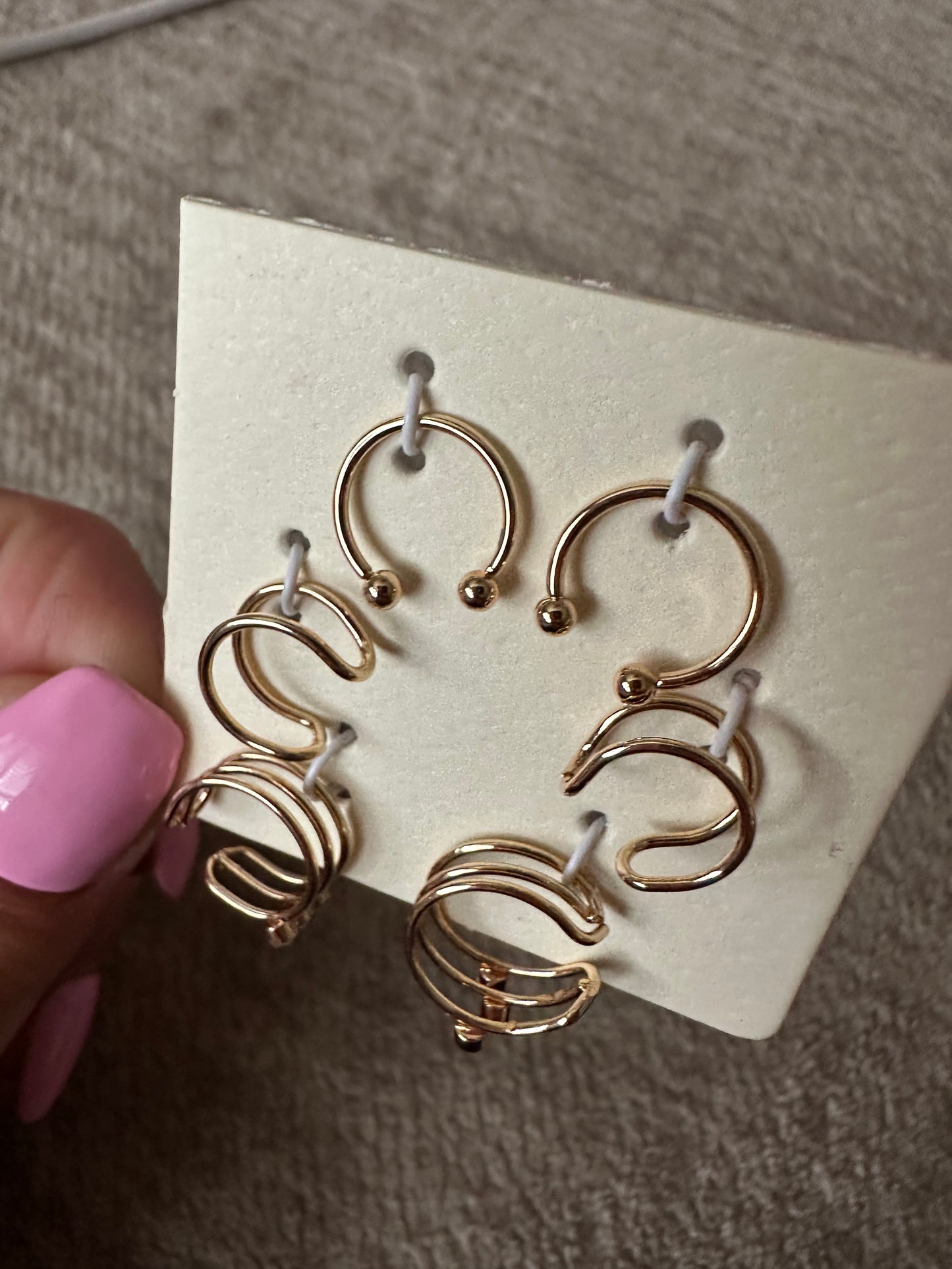 Earrings - Set of 3 Cuffs