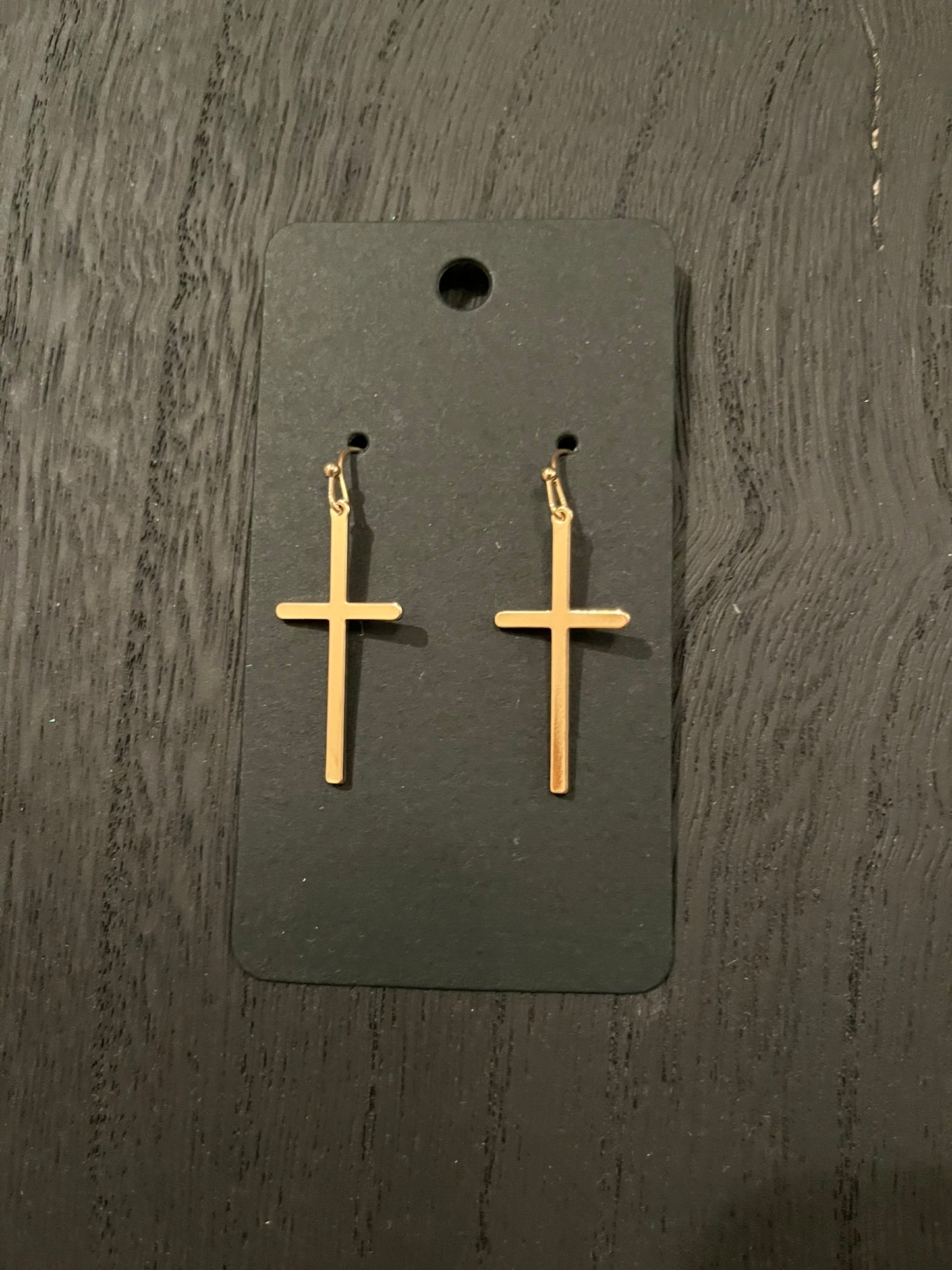 Earrings - Cross - Gold