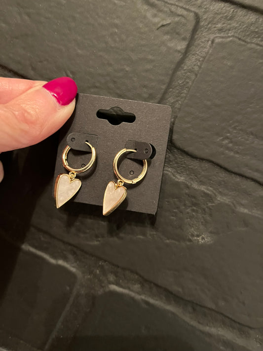 Earrings - Pearl Heart
