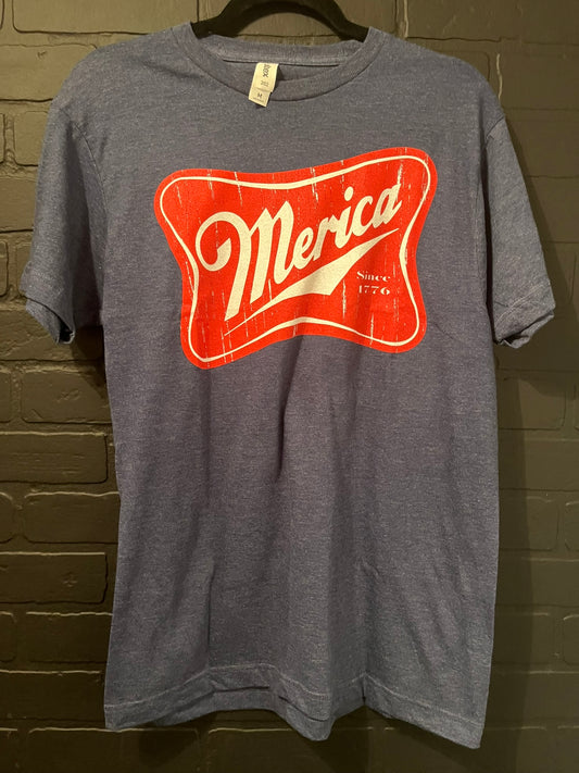 Graphic Tee - Merica - Independence Blue