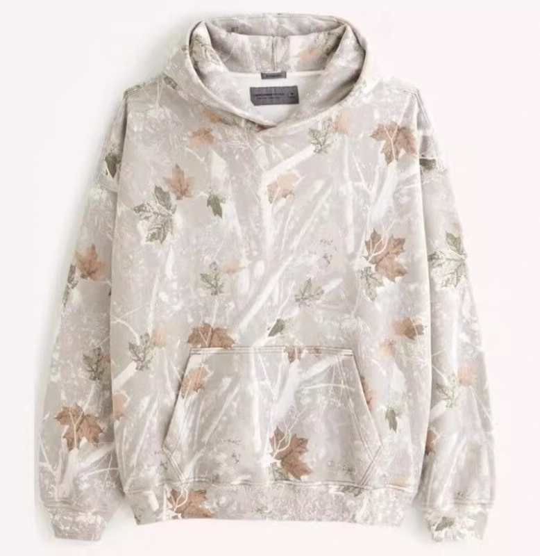 Hooded Sweatshirt - Camo - White