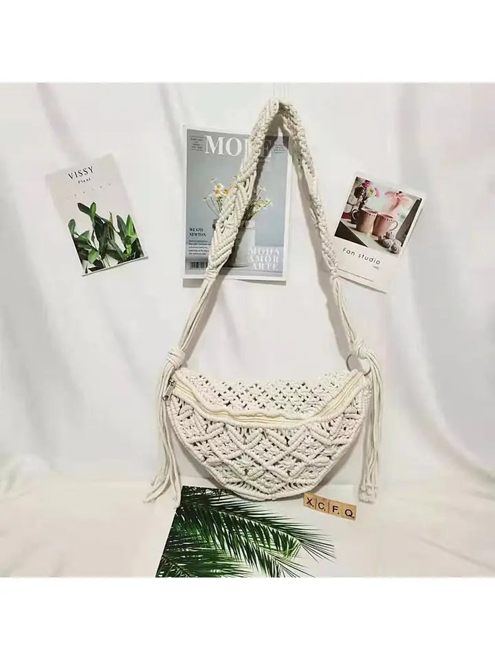 Vintage Crossbody Bag - White