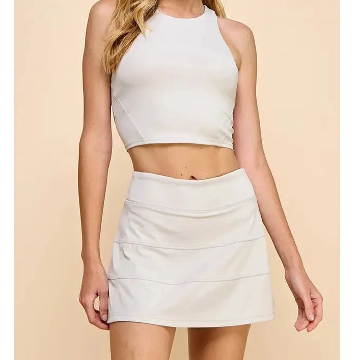 Cropped Top and Tiered Skirt