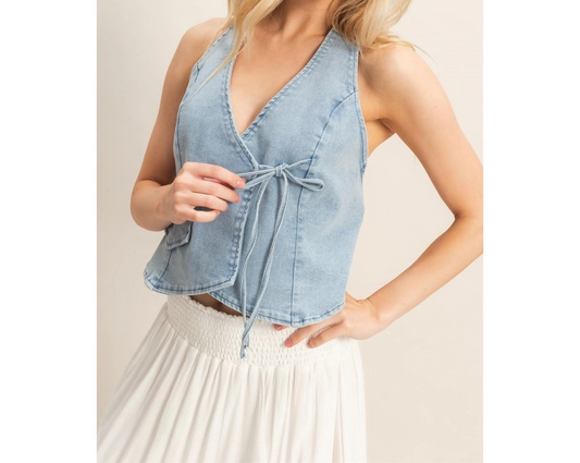 Denim Halter Top
