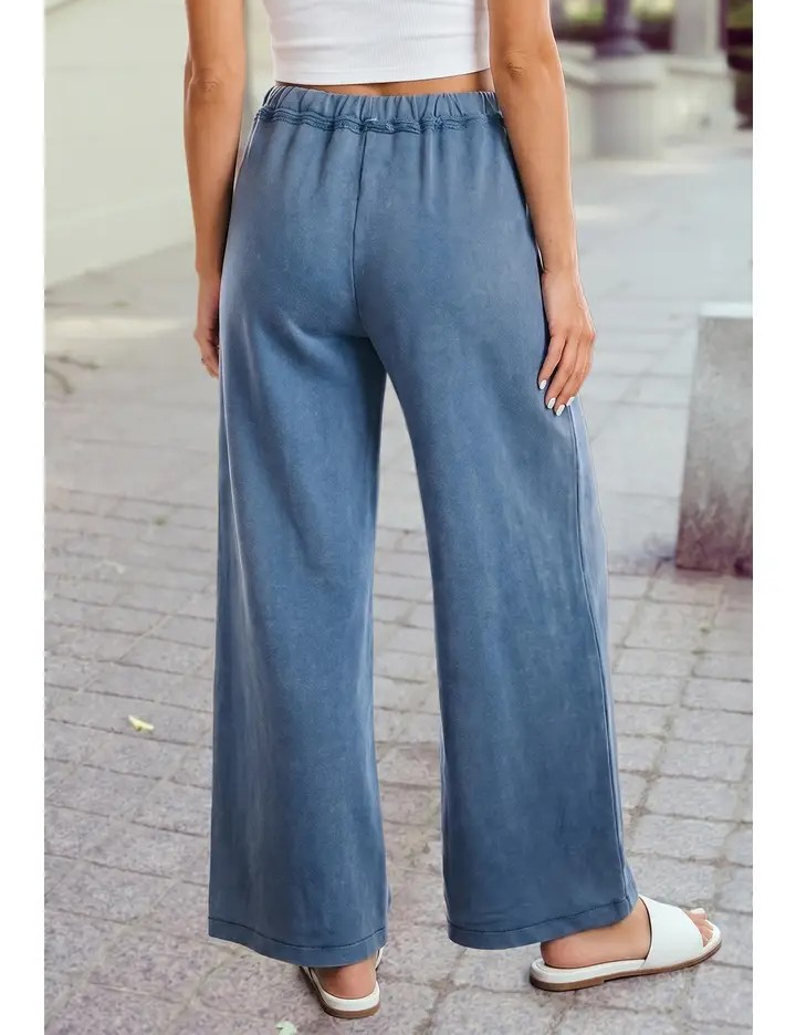 Drawstring Pants - Blue