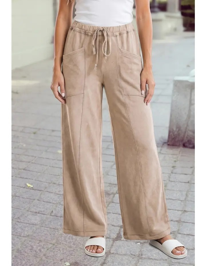 Drawstring Pants - Tan