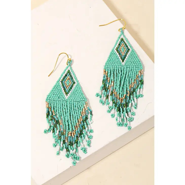 Earrings - Beaded Fringe