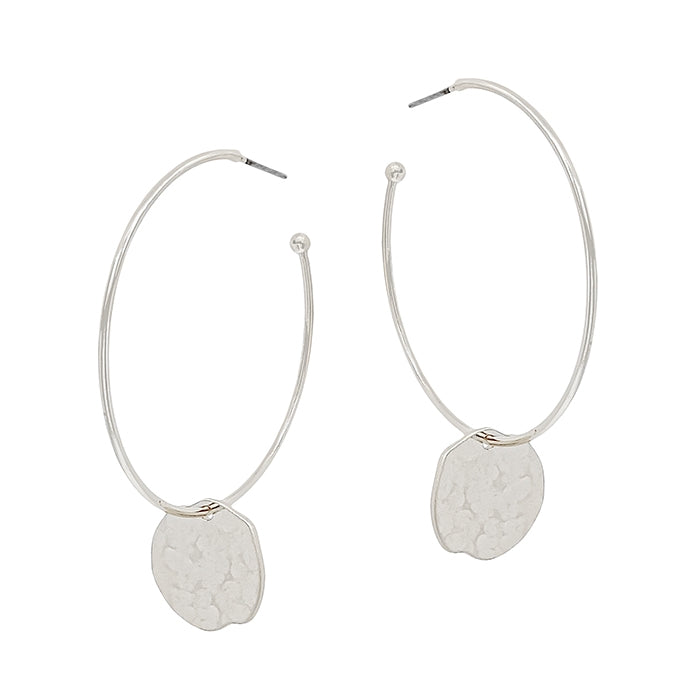 Earrings - Hoop with Coin