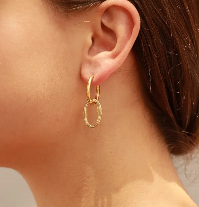 Earrings - Interlocked Ovals