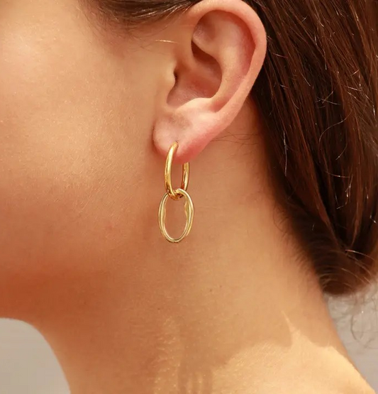 Earrings - Interlocked Ovals