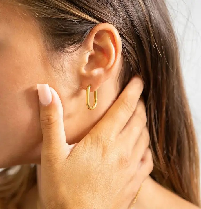Earrings - Oval Huggies