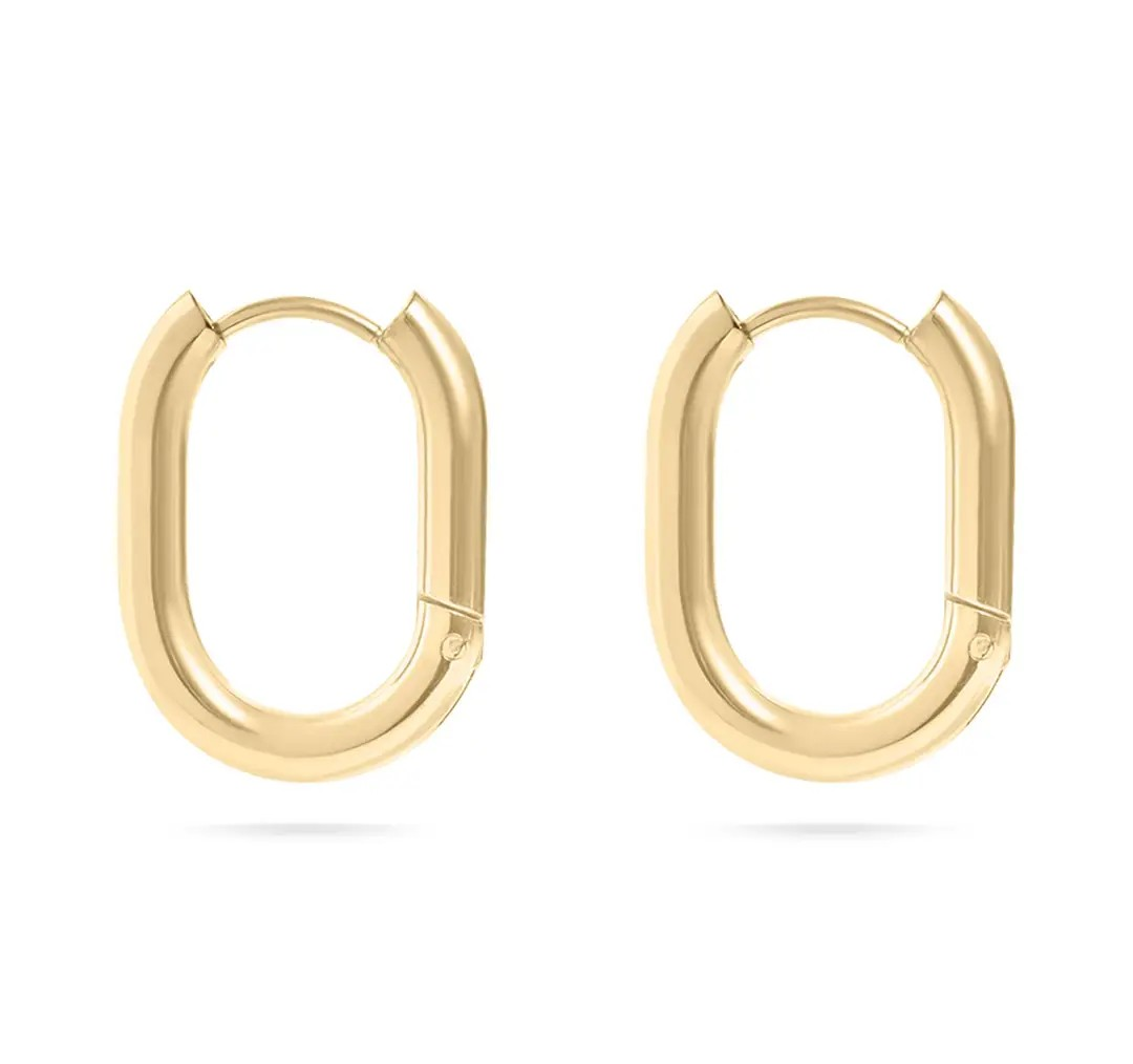 Earrings - Oval Huggies