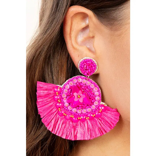 Earrings - Tassel Fan Drop